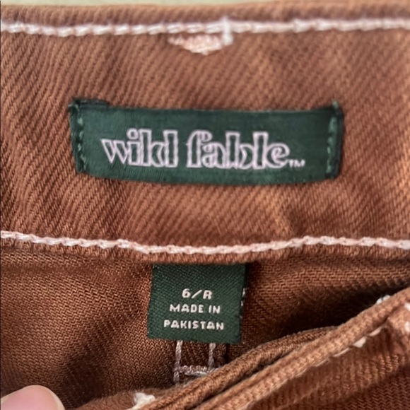 Wild Fable Brown Pants with Contrast Stitching - Picture 3 of 9